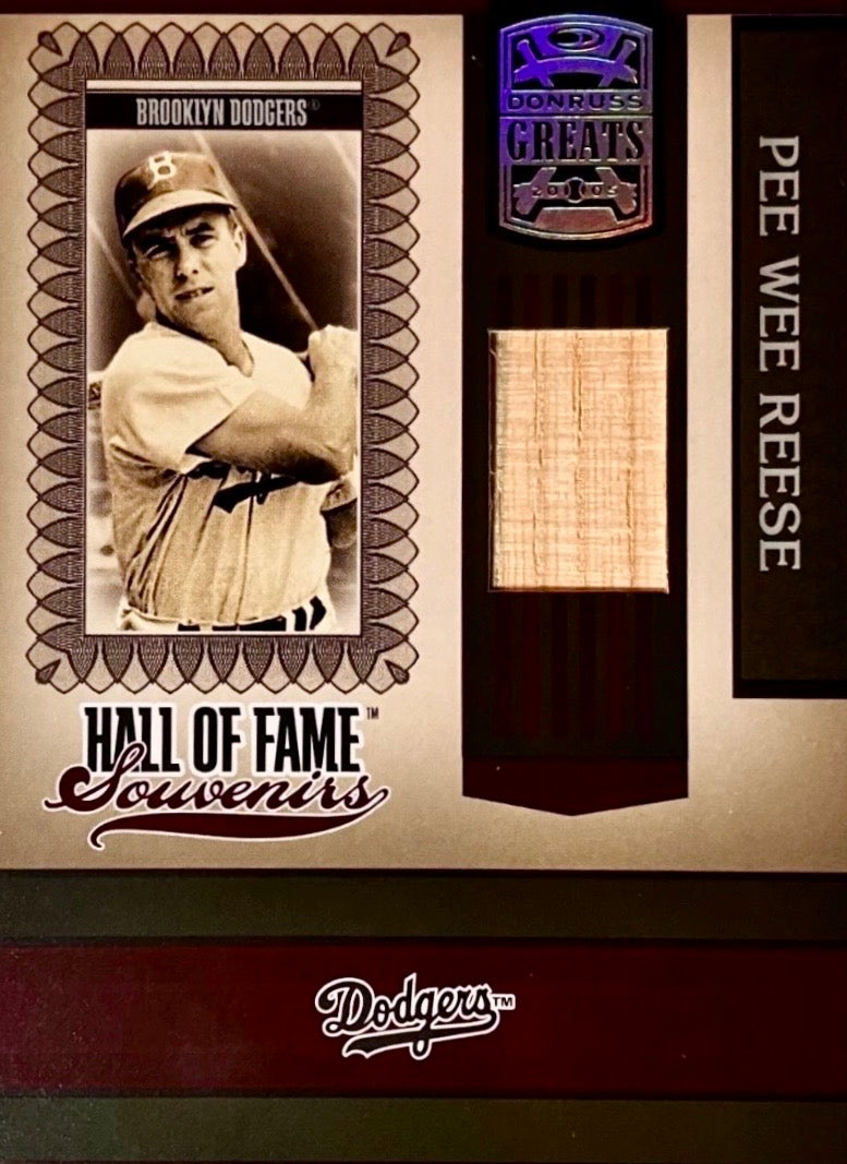 Pee Wee Reese 2005 Donruss Greats Bat card -8 Game Used Relic