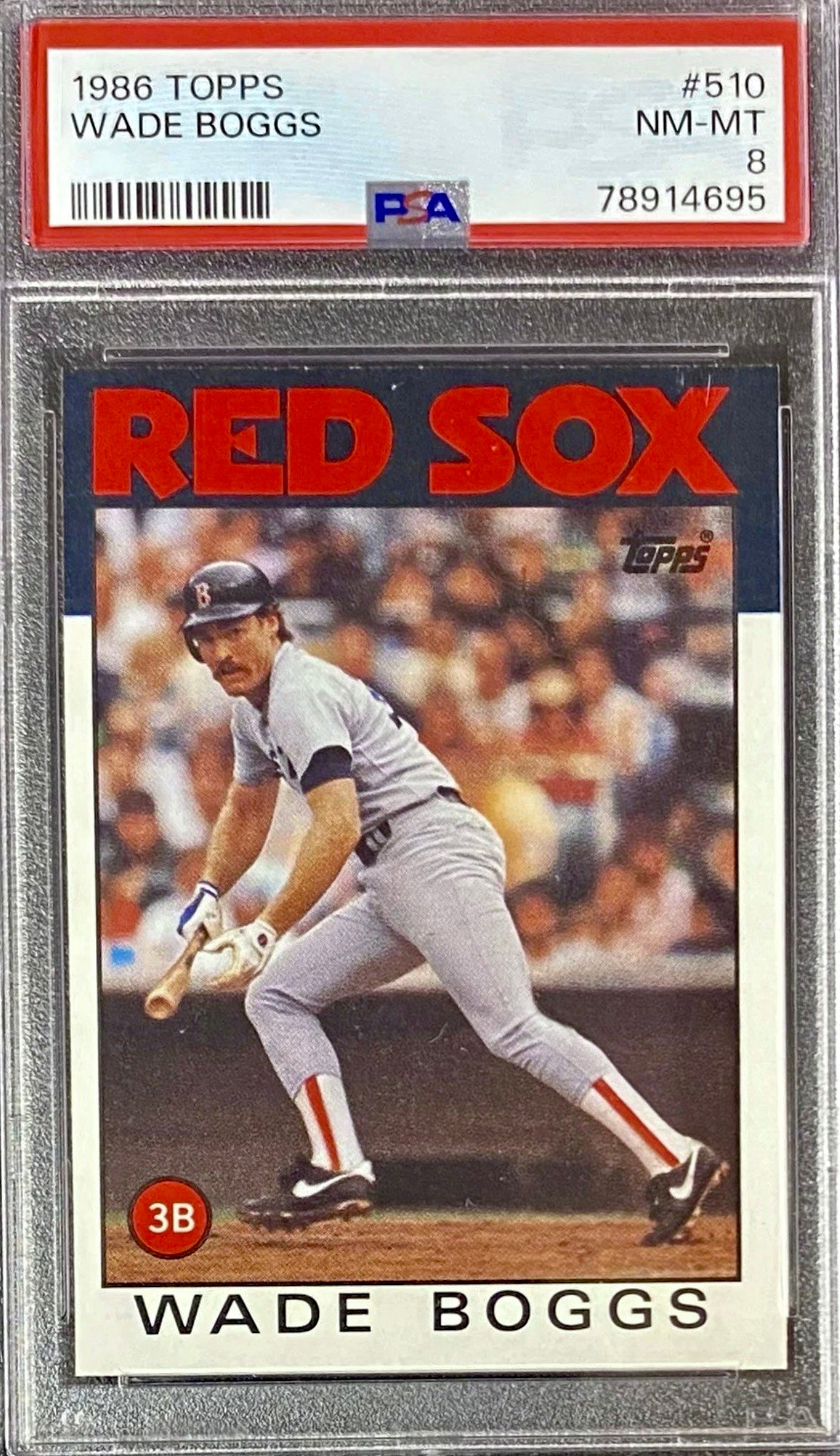 1986 Topps #510 Wade Boggs PSA 8 HOF
