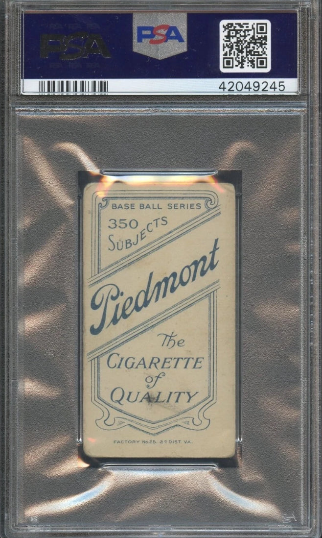 T206 Joe Dunn PSA 2 Piedmont back