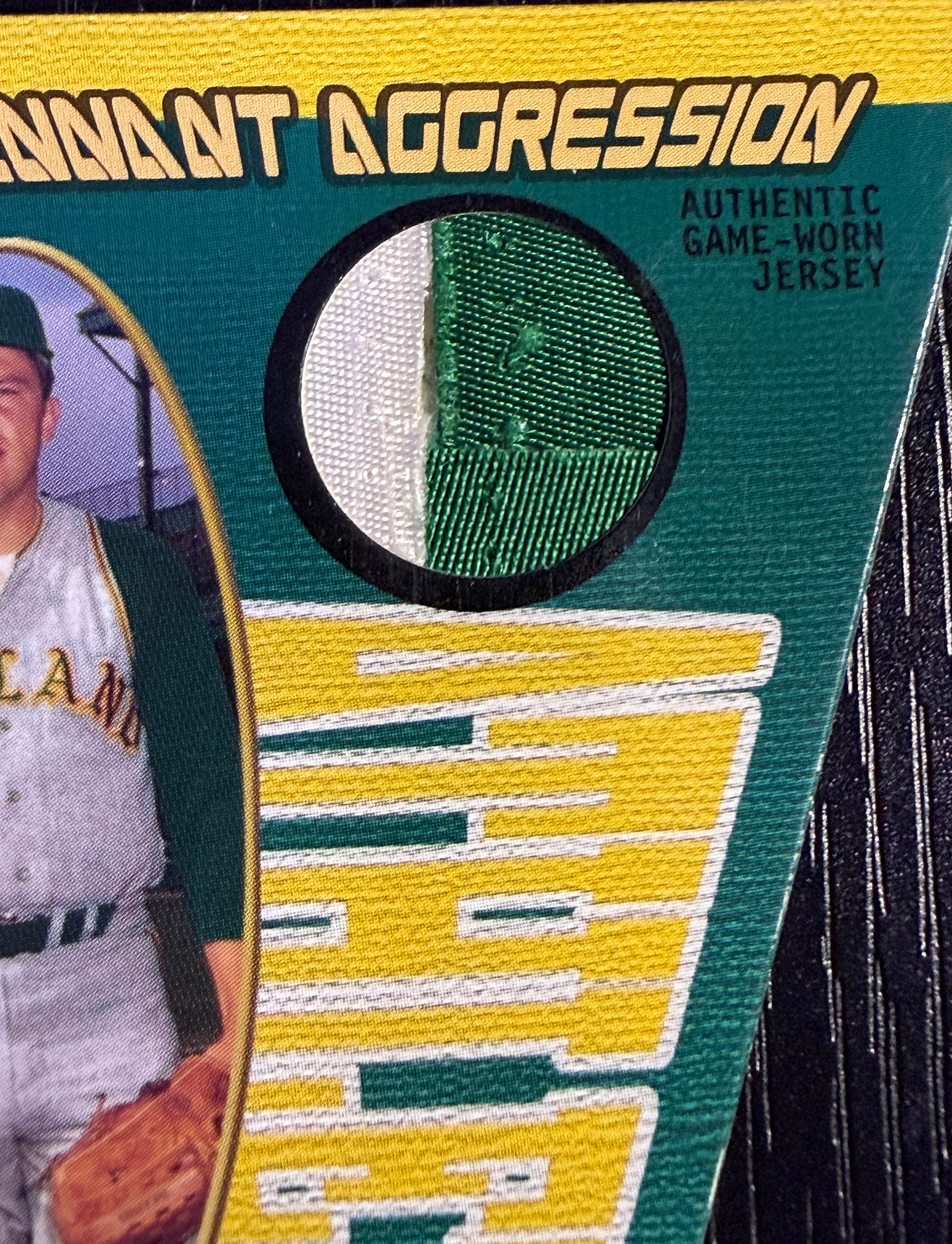 Catfish Hunter 2003 Fleer Game worn jersey section
