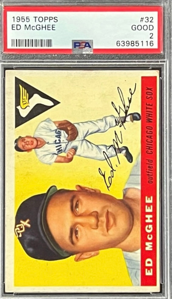 1955 Topps Ed McGhee #32 Chicago White Sox PSA 2