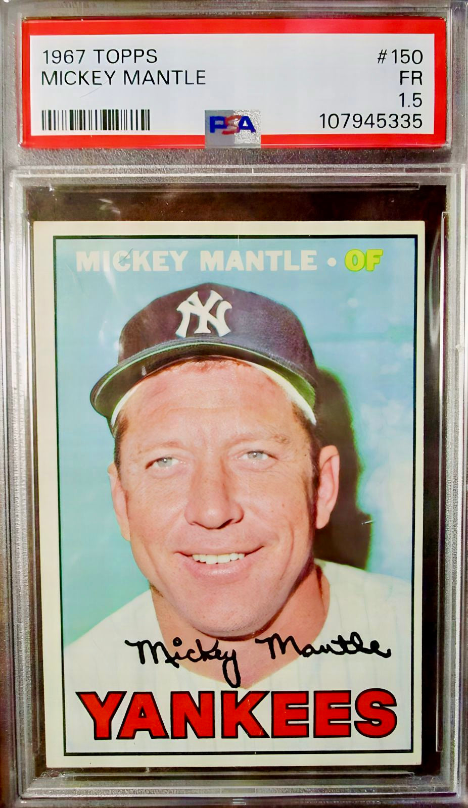 1967 Topps Mickey Mantle #150  PSA 1.5