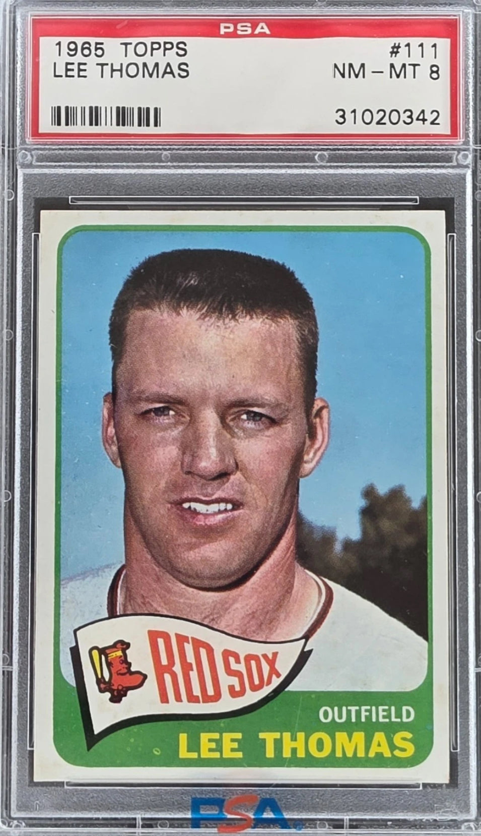 1965 TOPPS #111 LEE THOMAS PSA 8