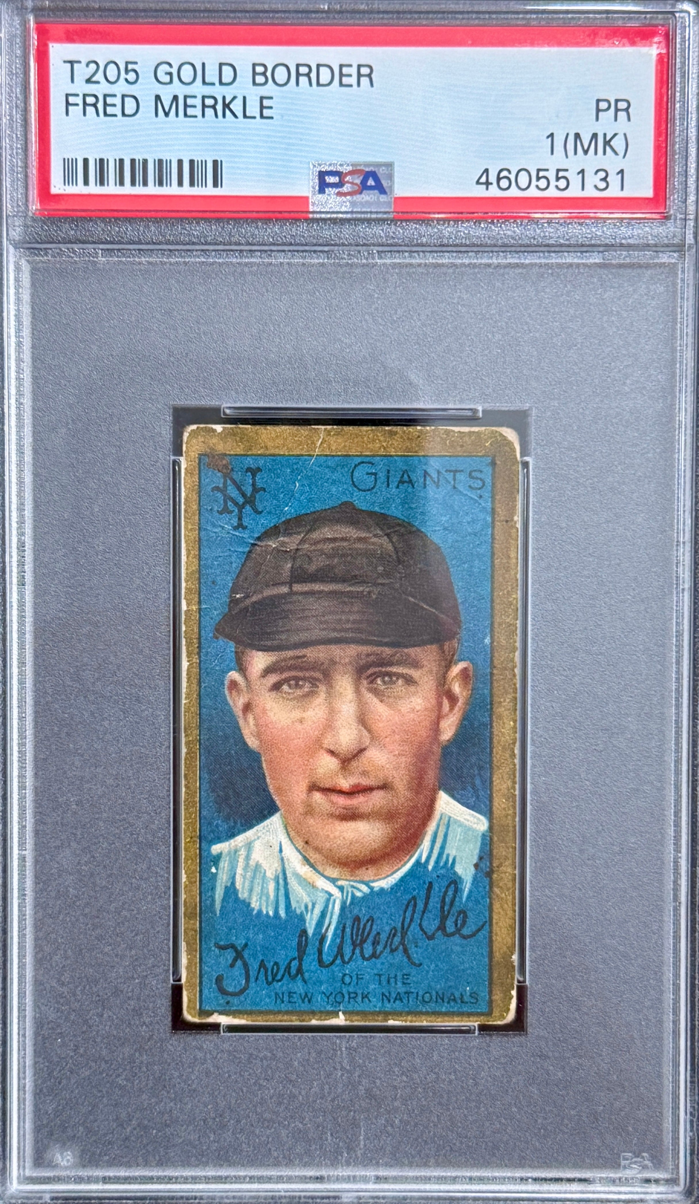 1911 T205 Fred Merkle PSA 1