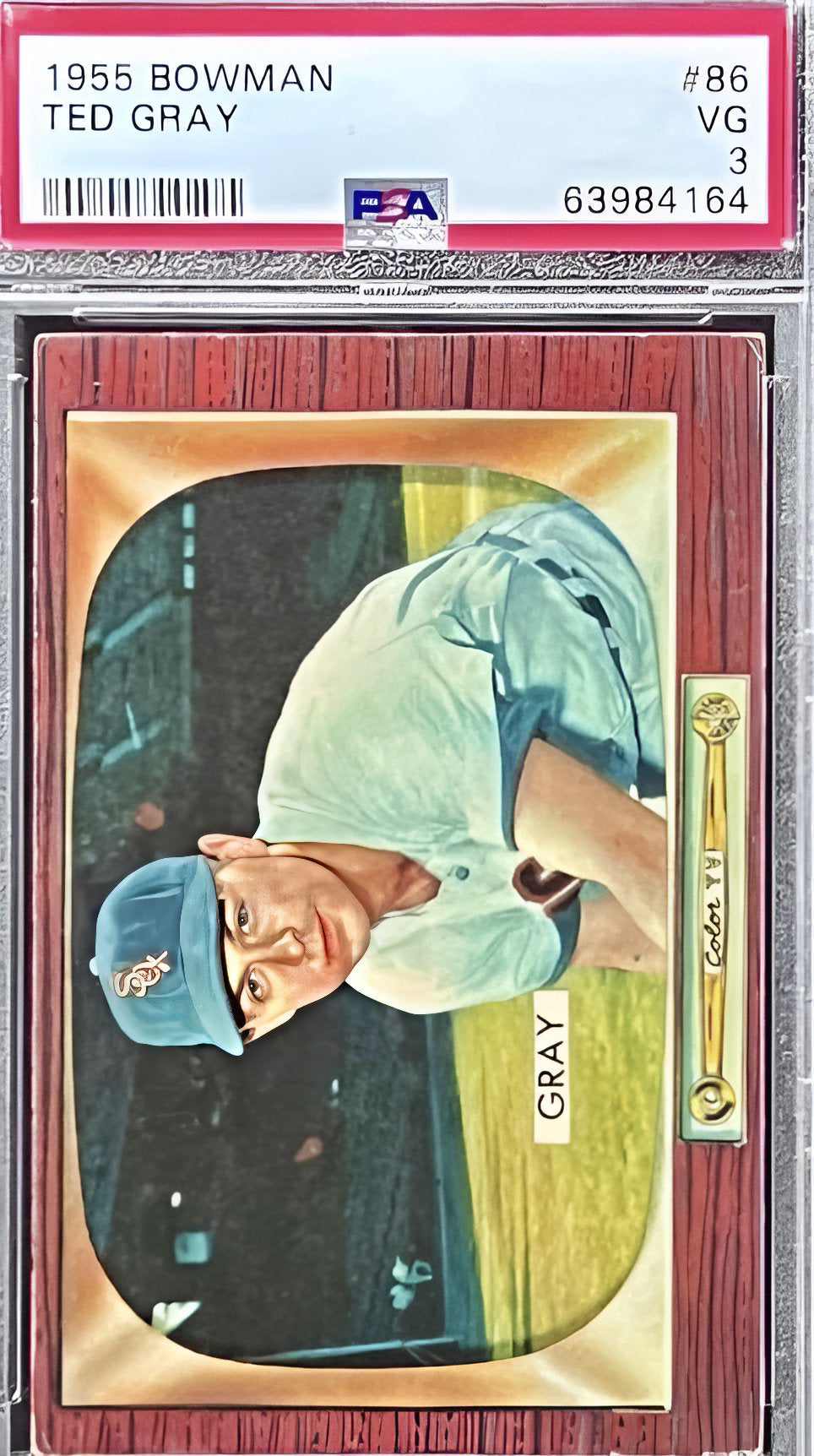 1955 Bowman Ted Gray #86 Chicago White Sox PSA 3