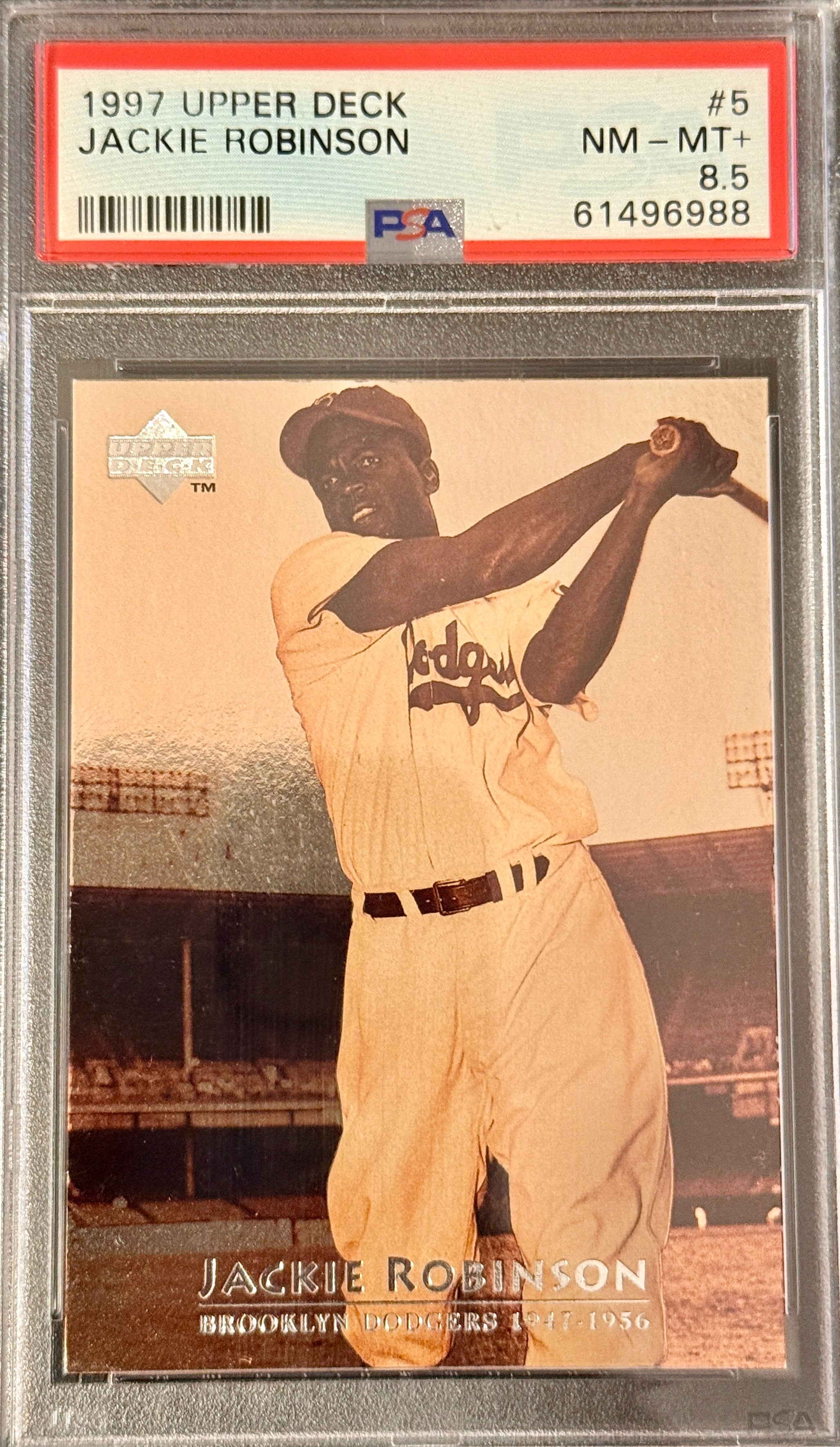 1997 Upper Deck Jackie Robinson #5 PSA 8.5