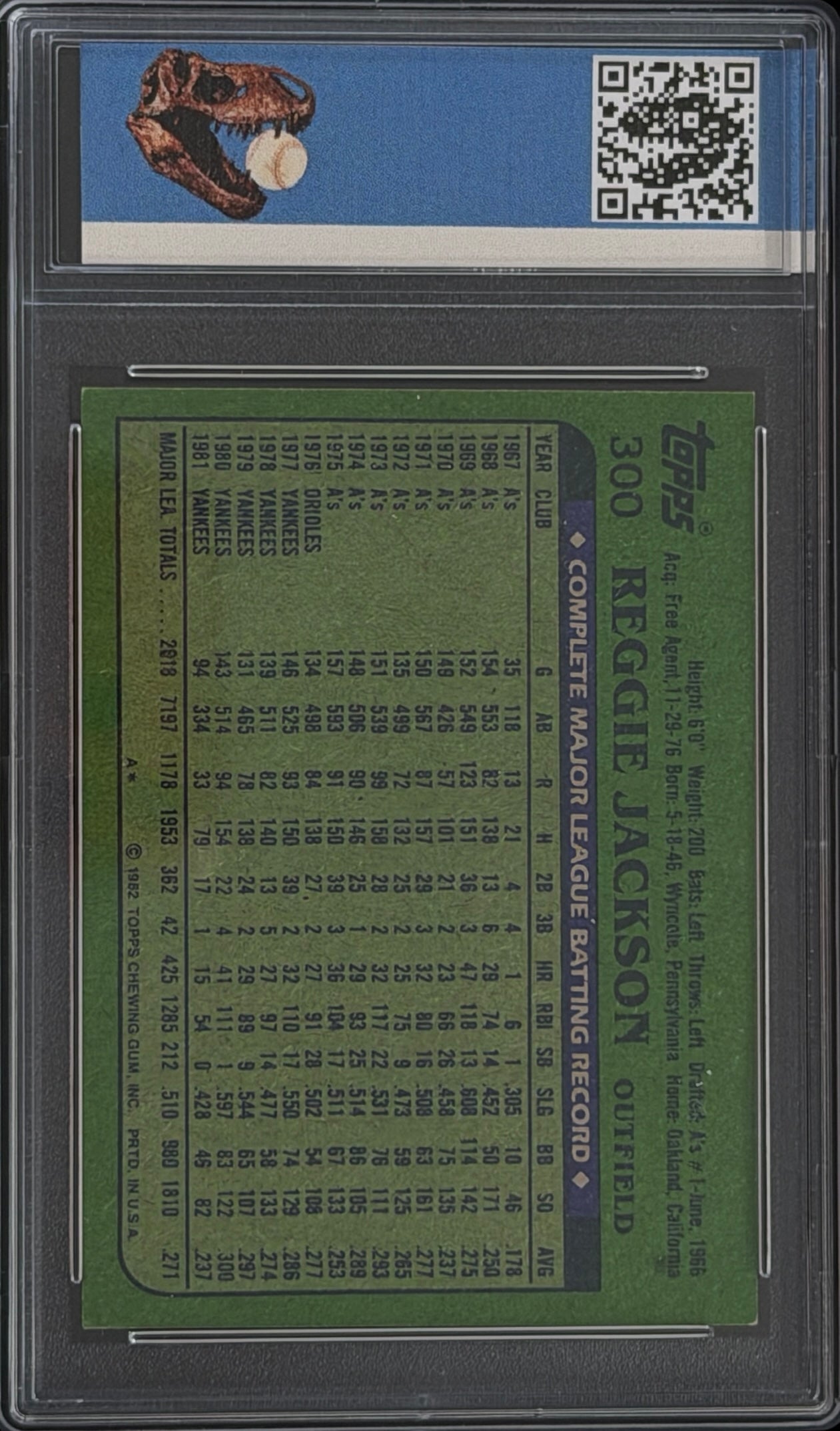 1982 Topps Reggie Jackson  #300 • Mint