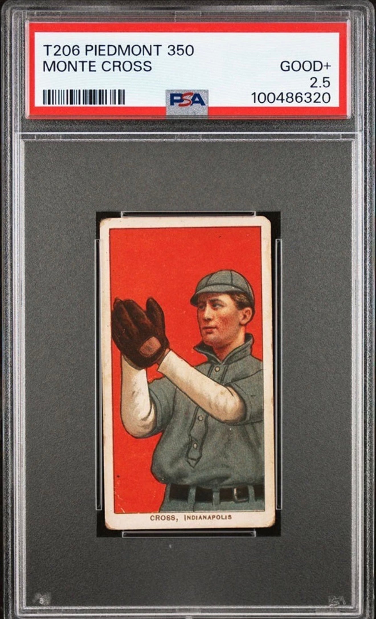 T206 Monte Cross PSA 2.5 Piedmont back