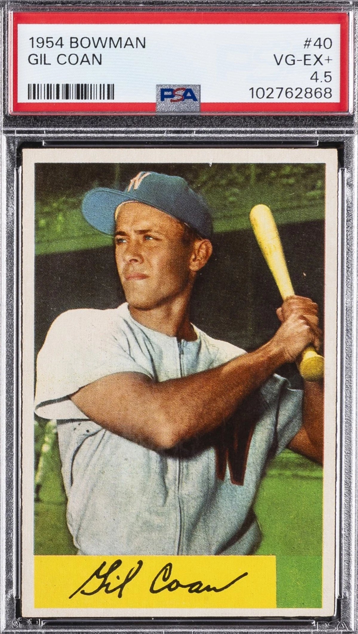 1954 BOWMAN #40 GIL COAN PSA 4.5