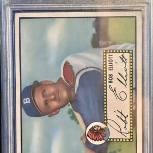 1952 Topps - #14 BOB ELLIOTT Black back PSA 2