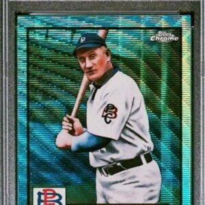 2021 Topps Chrome Platinum Anniversary Aqua Wave Refractor Honus Wagner PSA 8 SP