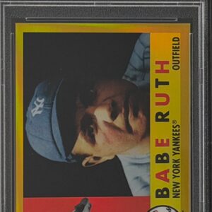 2011 TOPPS FACTORY SET GOLD REFRACTOR BABE RUTH CARD YANKEES PSA 10