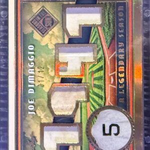 Joe DiMaggio 2025 Leaf Baseball Quad Game-Used Jersey # 01/12
