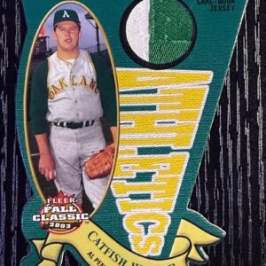 Catfish Hunter 2003 Fleer Game worn jersey section