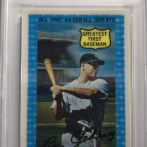 Lou Gehrig 1972 Kelloggs All Time Baseball Greats Card #13 YANKEES GRADED PSA 6