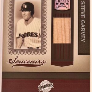 2005 DONRUSS GREATS STEVE GARVEY SOUVENIRS GAME USED BAT CARD #S-7