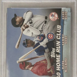 2001 TOPPS COMBOS BASEBALL CARD ROGER MARIS McGWIRE SOSA BABE RUTH PSA 10