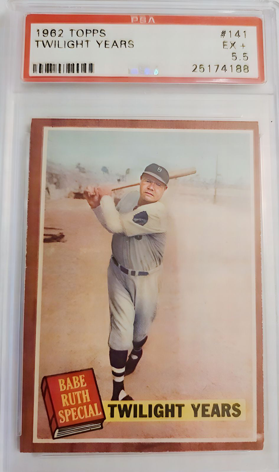 1961 Topps Babe Ruth PSA 5.5 twilight years