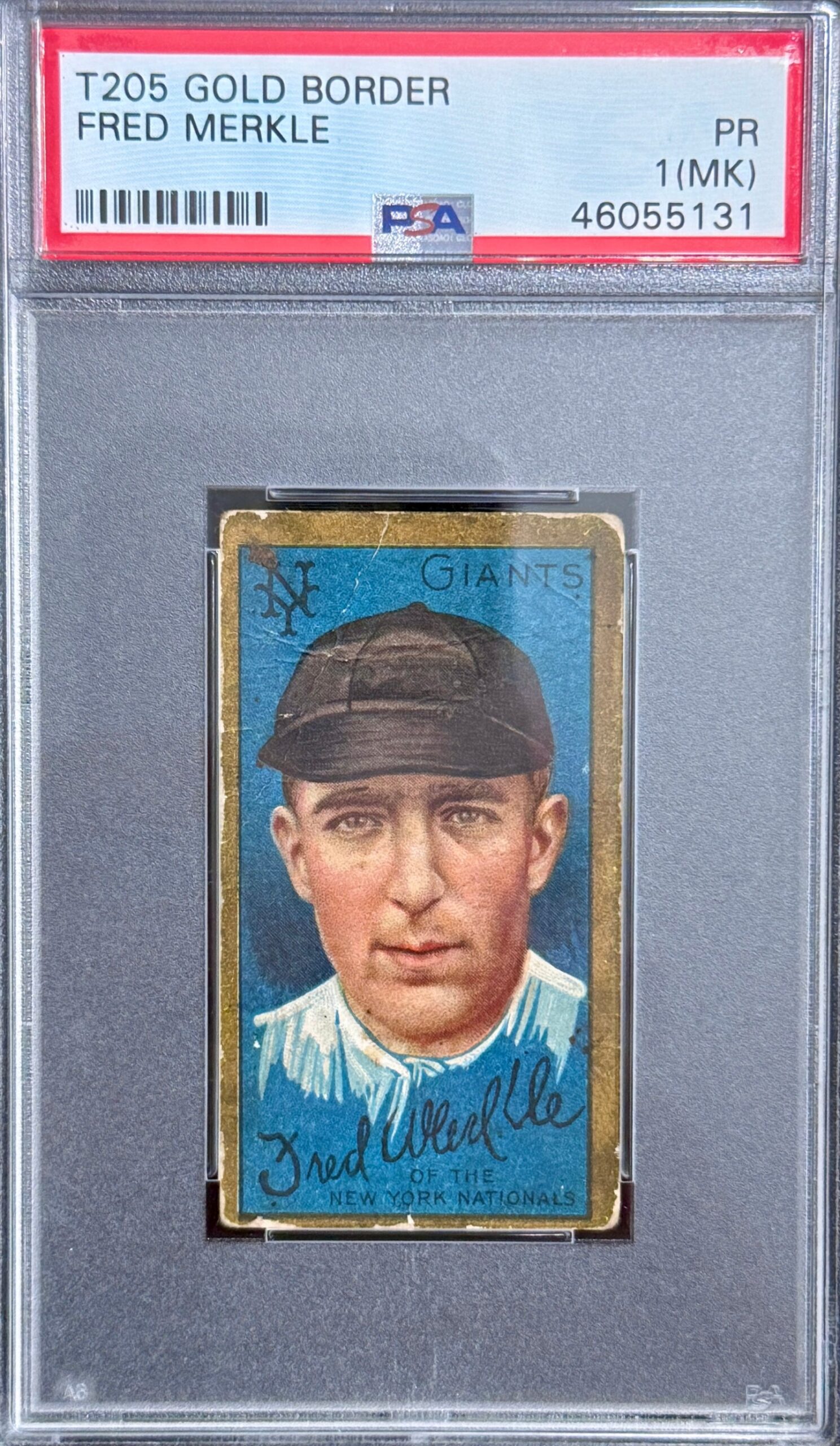 1911 T205 Fred Merkle PSA 1
