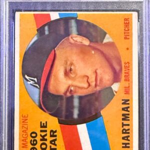 1960 Topps Bob Hartman #129 Milwaukee Braves PSA 3