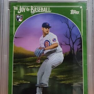 2023 Topps X Bob Ross Joy of Baseball JAVIER ASSAD RC ROOKIE Sap Green /75 PSA 8